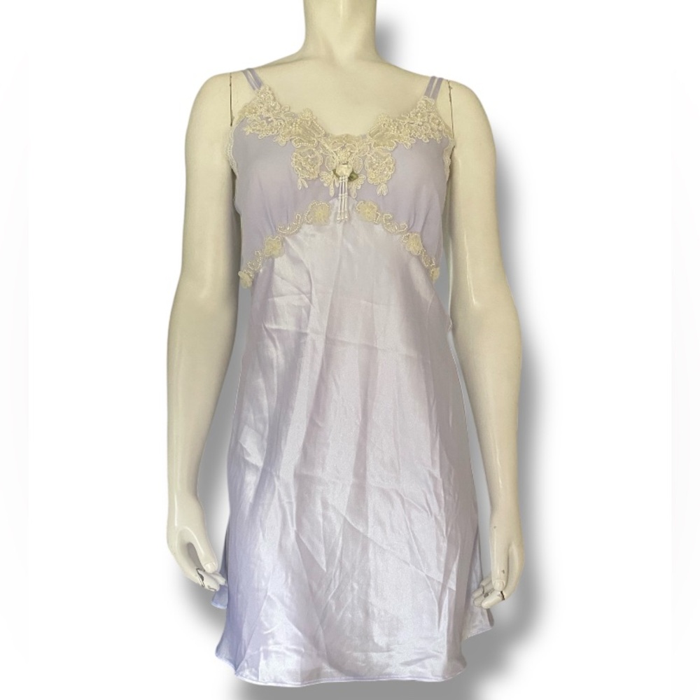 Val Mode Lingerie | Y2K Vintage Beaded Silky Slip Dress
